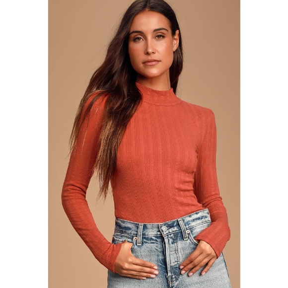 Free People Red Party In The Back Shirt Small NWT - Picture 4 of 7